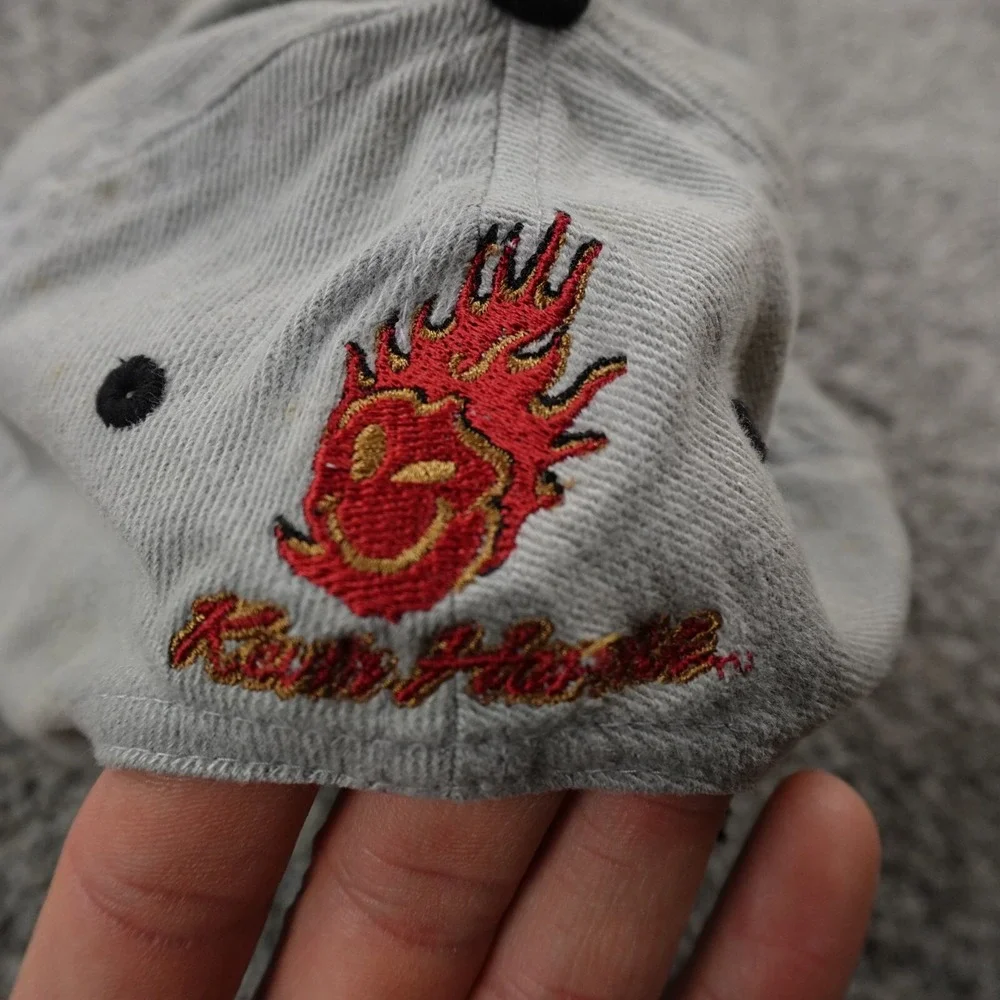 VTG Kevin Harvick Hat Mens Strap Back Cap Gray Black Nascar 10 Goodwrench Racing